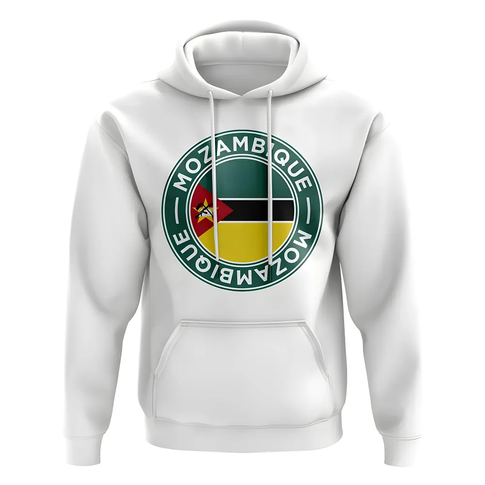 Mozambique Football Badge Hoodie (White) Polyester Uksoccershop Men's White Small