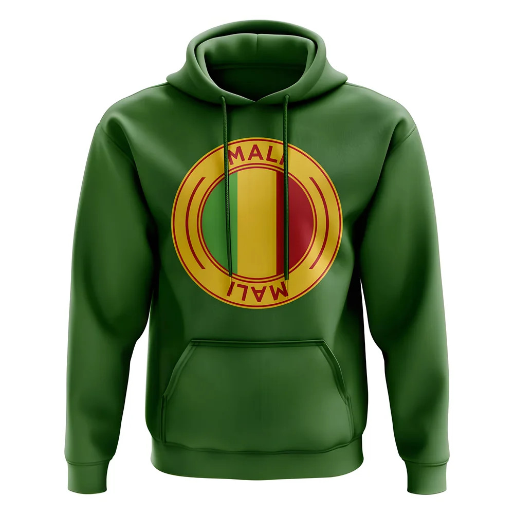 Mali Football Badge Hoodie (Green) Polyester Uksoccershop Men's Green Large