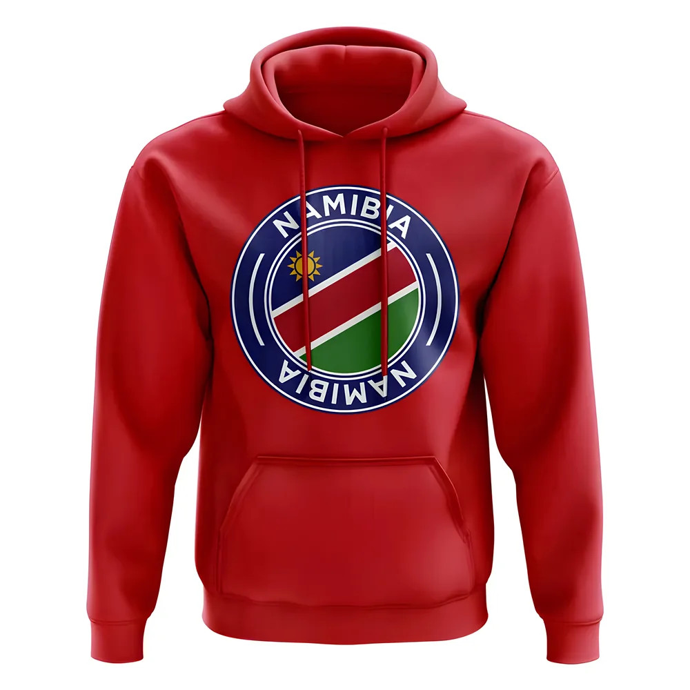 Namibia Football Badge Hoodie (Red) Polyester Uksoccershop Men's Red Xxl