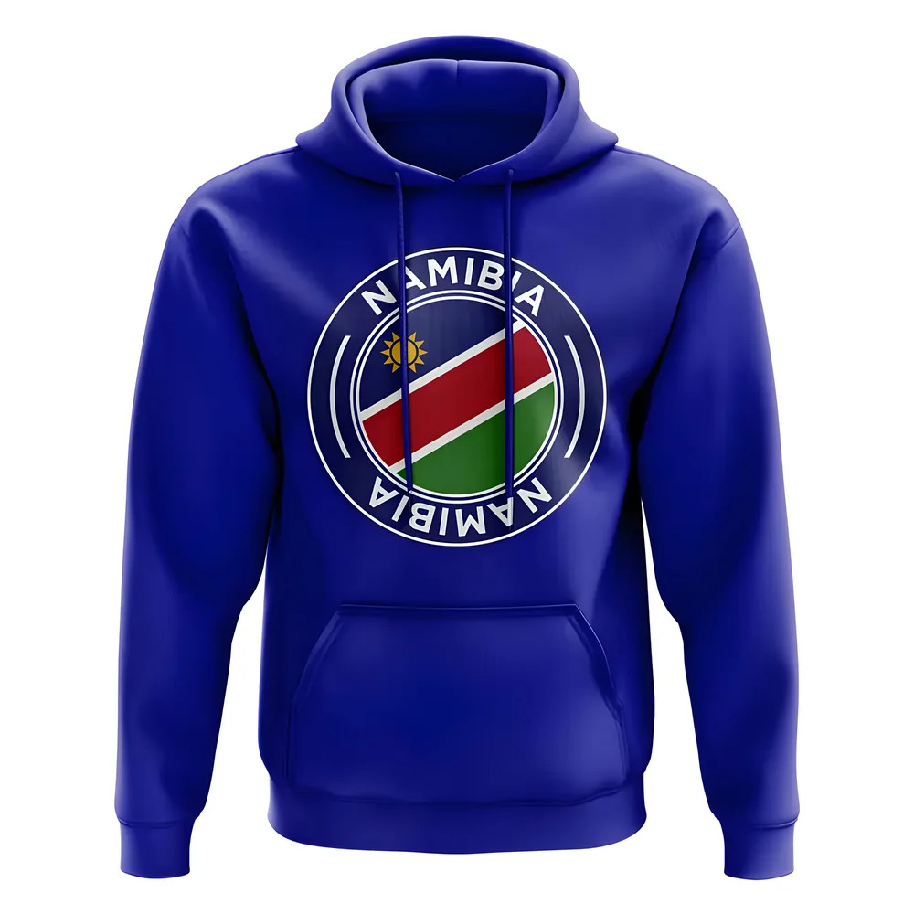 Namibia Football Badge Hoodie (Royal) Polyester Uksoccershop Men's Blue Xxl