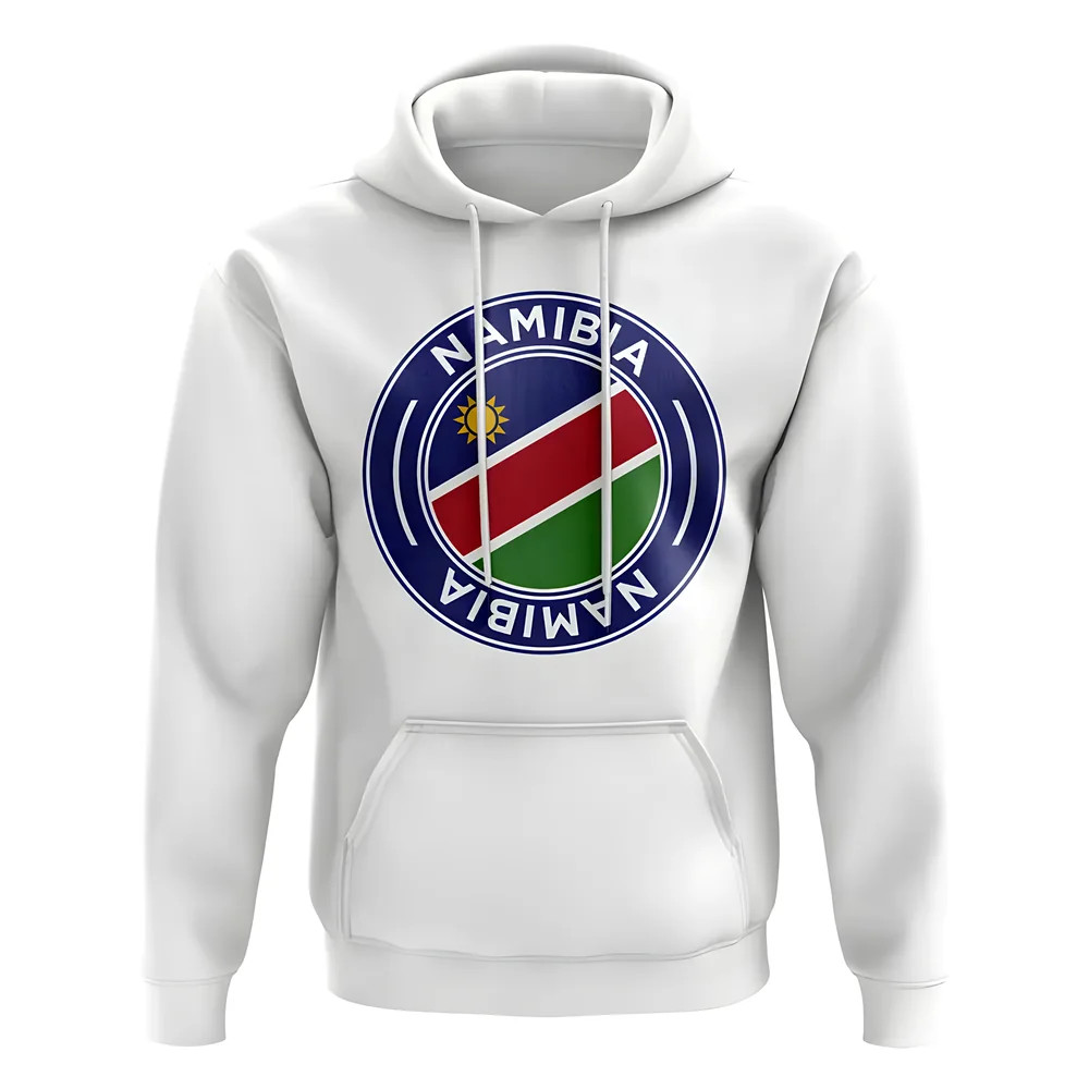 Namibia Football Badge Hoodie (White) Polyester Uksoccershop Men's White Medium