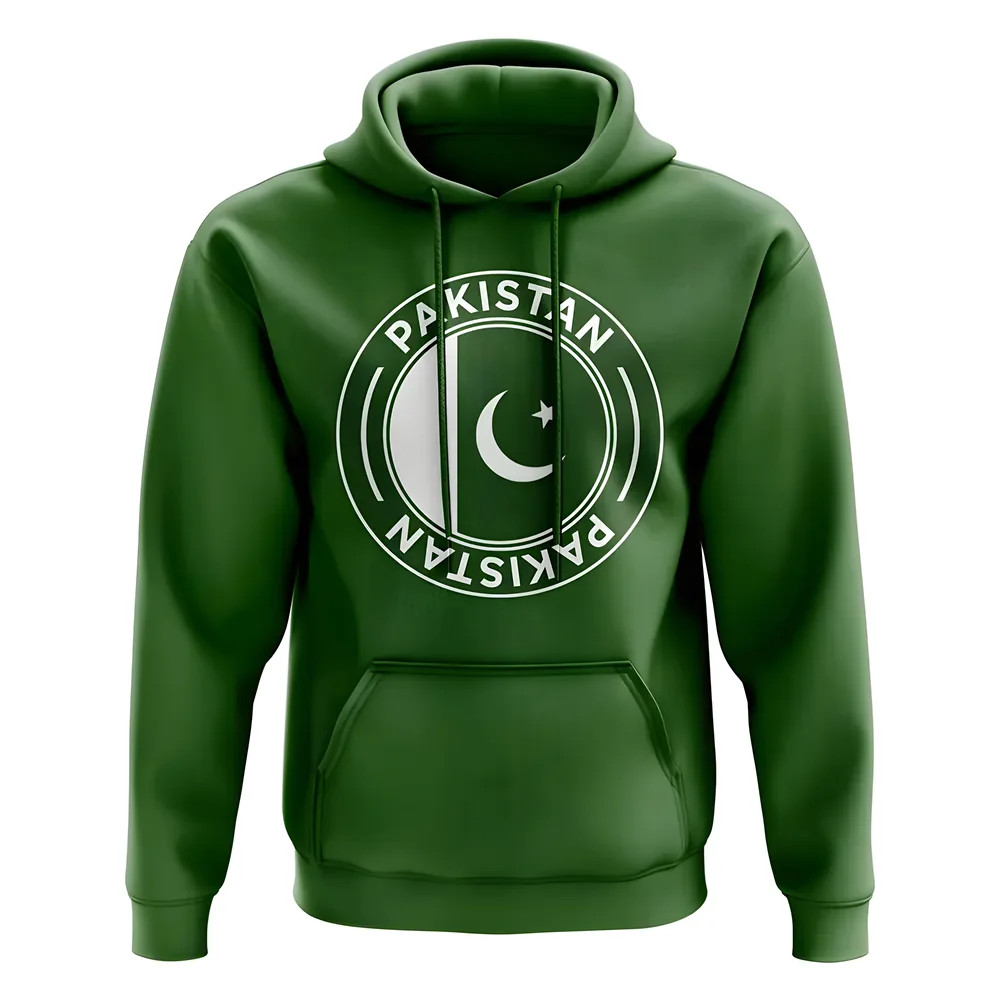 Pakistan Football Badge Hoodie (Green) Polyester Uksoccershop Men's Green Xxl