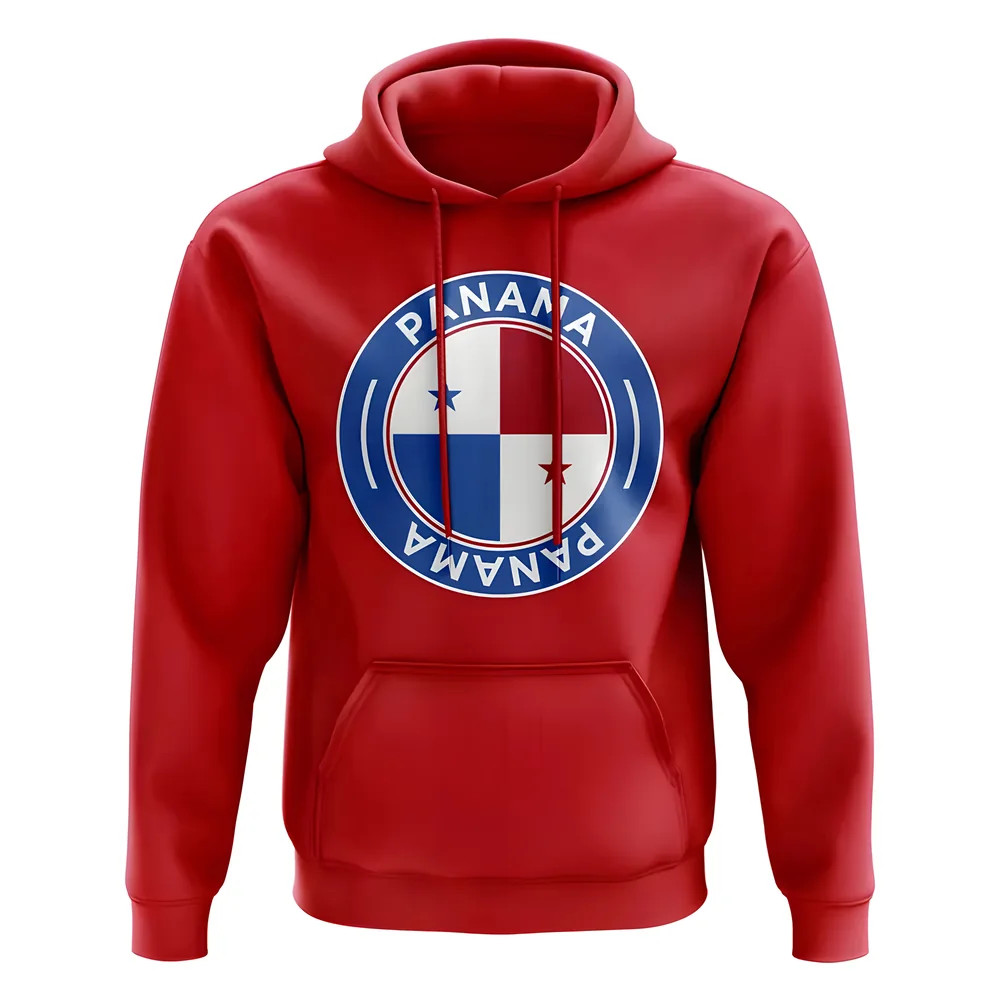 Panama Football Badge Hoodie (Red) Polyester Uksoccershop Men's Red Xxl