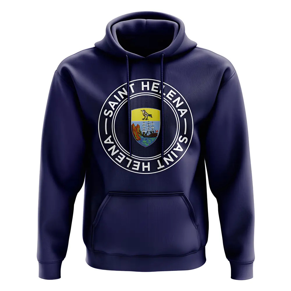 Saint Helena Football Badge Hoodie (Navy) Polyester Newcastle Uksoccershop Men's Navy Large