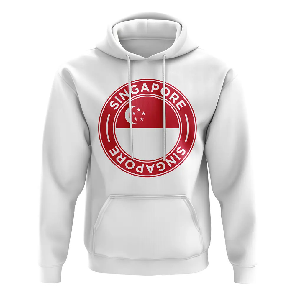 Singapore Football Badge Hoodie (White) Polyester Uksoccershop Men's White Xxl