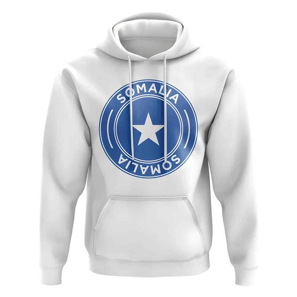 Somalia Football Badge Hoodie (White) Polyester Uksoccershop Men's White Xxl