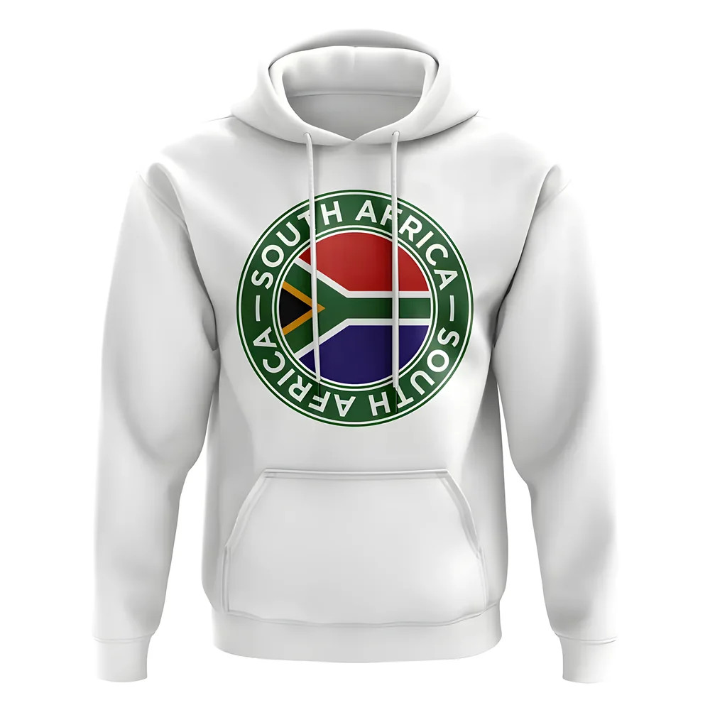 South Africa Football Badge Hoodie (White) Polyester Uksoccershop Men's White Xxl
