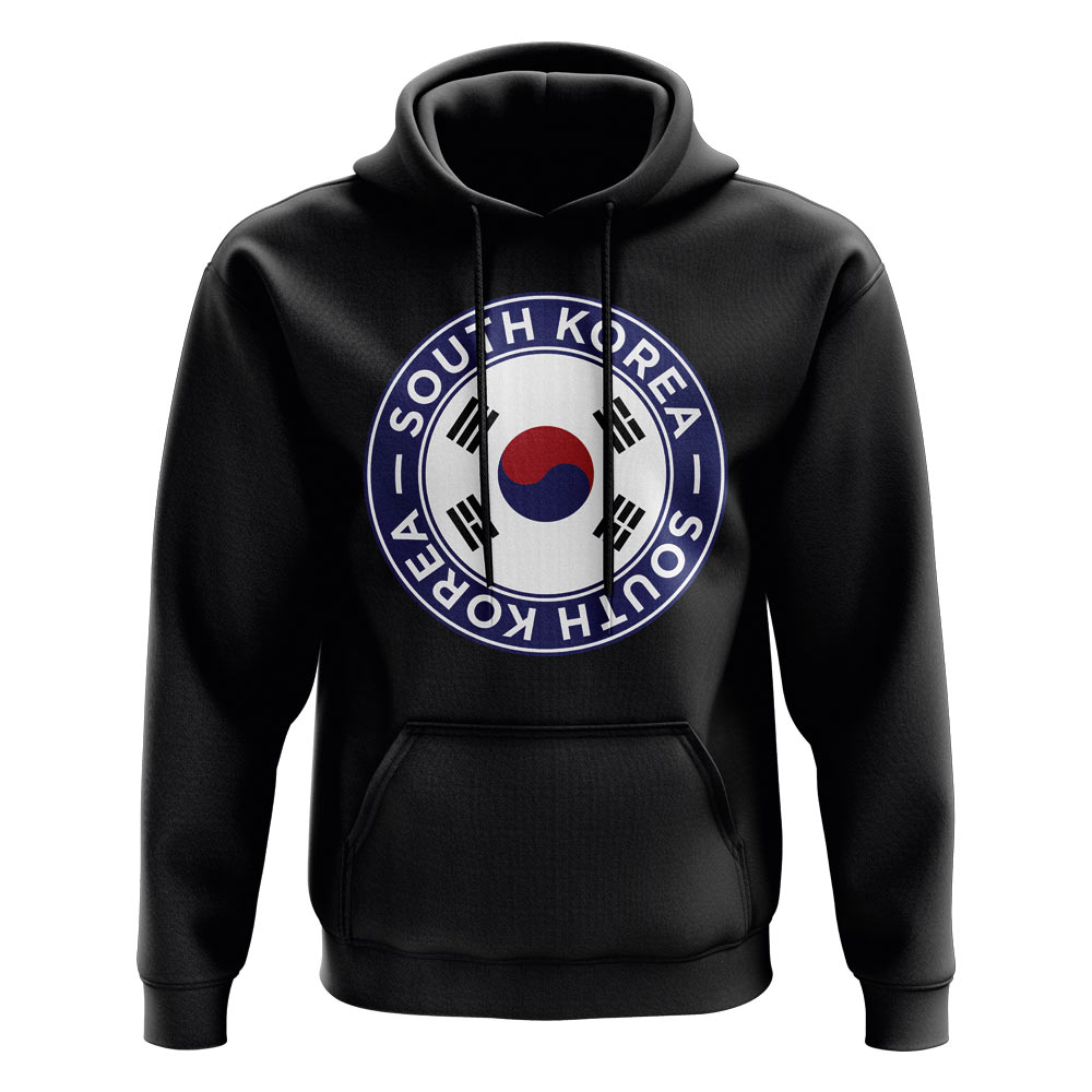 Click to view product details and reviews for South Korea Football Badge Hoodie Black.