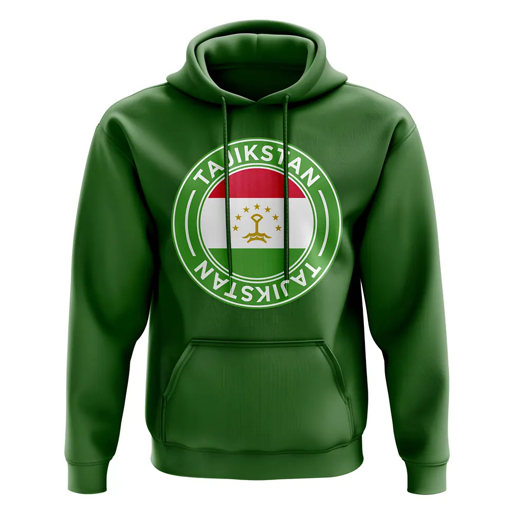 Click to view product details and reviews for Tajikstan Football Badge Hoodie Green.