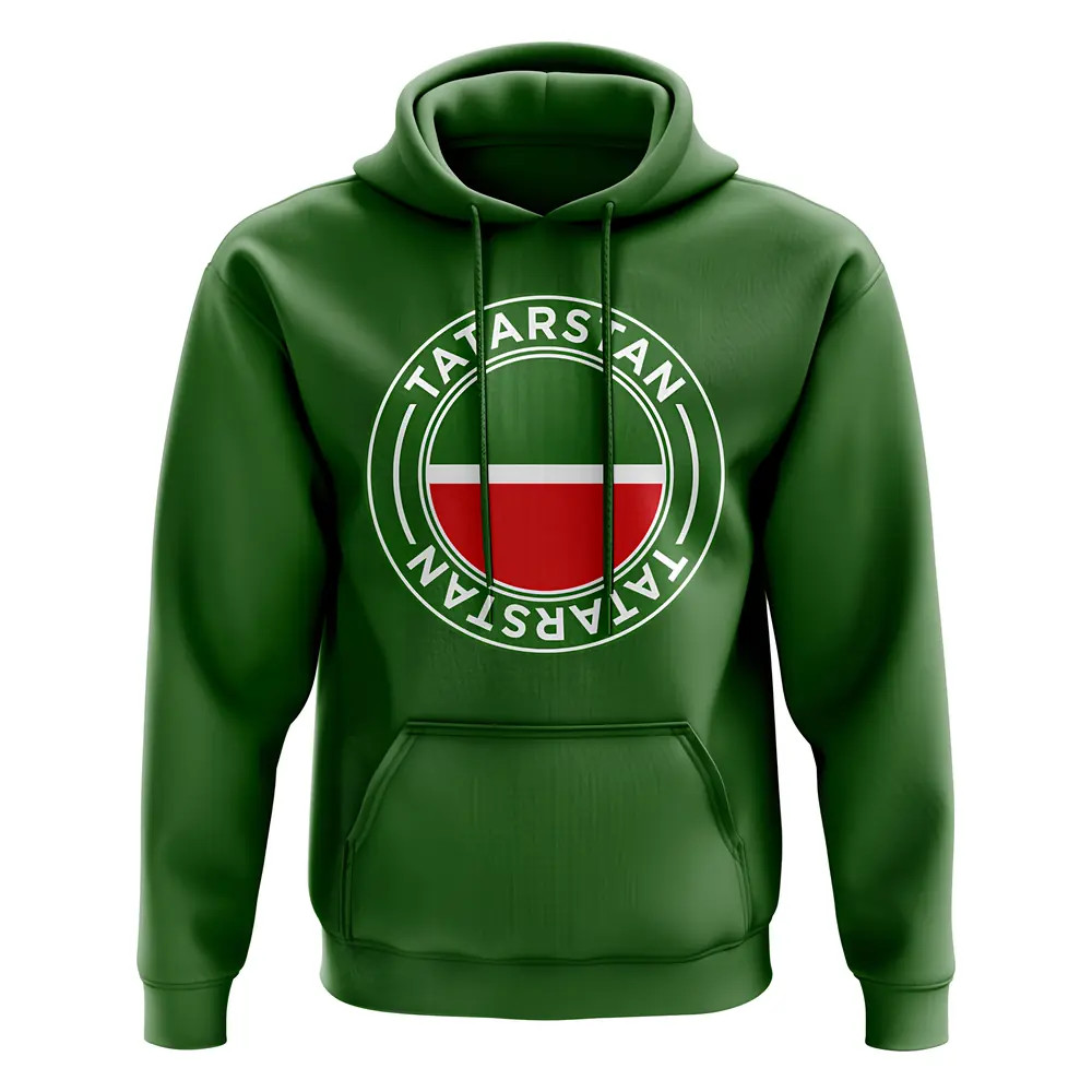 Tatarstan Football Badge Hoodie (Green) Polyester Newcastle Uksoccershop Men's Green Large