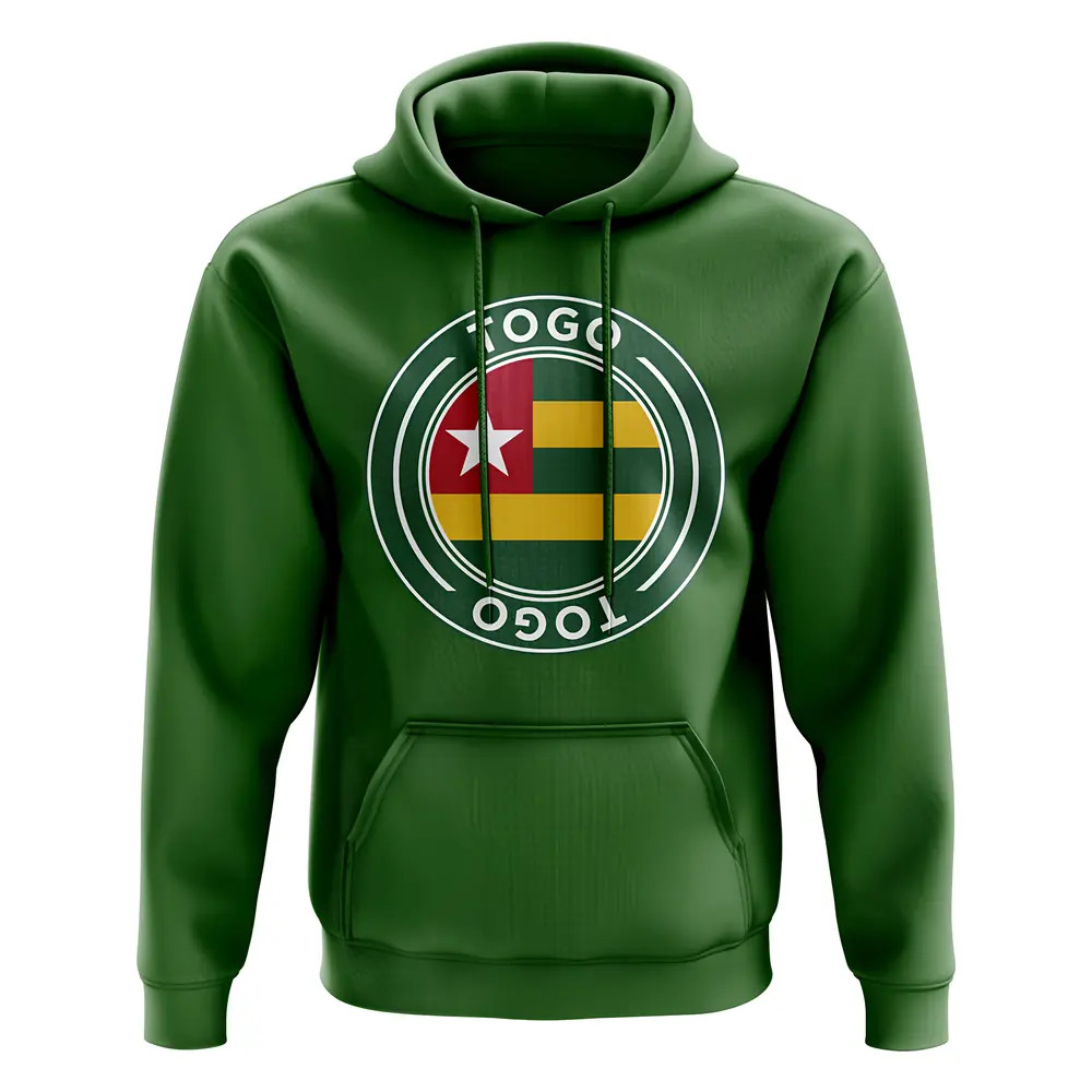Togo Football Badge Hoodie (Green) Polyester Uksoccershop Men's Green Extra Large