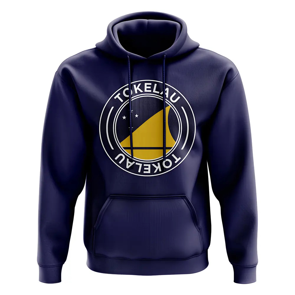 Tokelau Football Badge Hoodie (Navy) Polyester Newcastle Uksoccershop Men's Navy Xxl