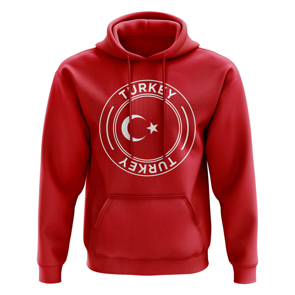 Turkey Football Badge Hoodie (Red) Polyester Uksoccershop Men's Red Xxl