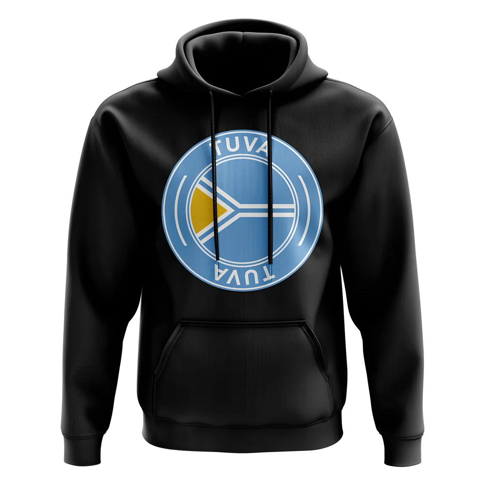 Tuva Football Badge Hoodie (Black) Polyester Newcastle Uksoccershop Men's Black Medium