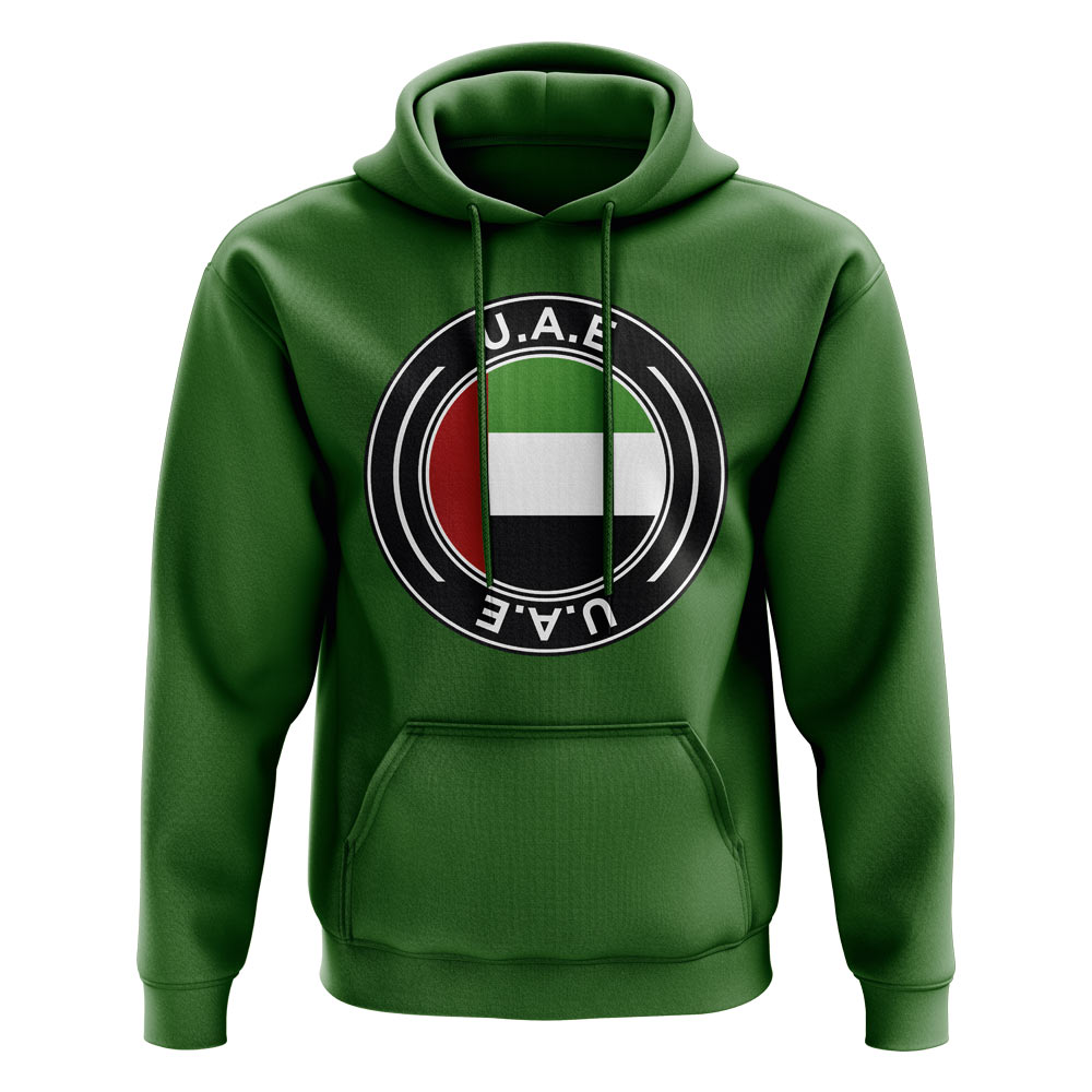 Click to view product details and reviews for Uae Football Badge Hoodie Green.