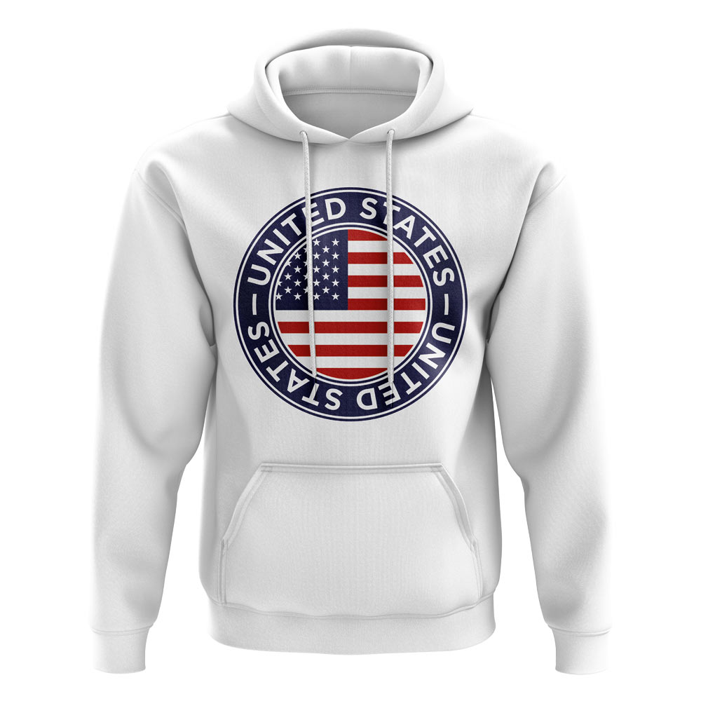 Click to view product details and reviews for Usa Football Badge Hoodie White.