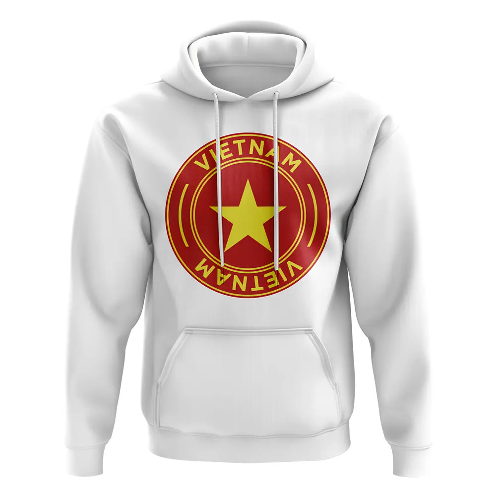Vietnam Football Badge Hoodie (White) Polyester Uksoccershop Men's White Xxl