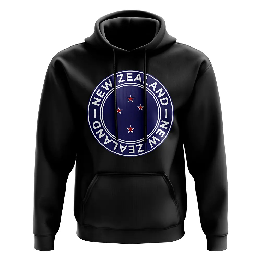 Click to view product details and reviews for New Zealand Football Badge Hoodie Black.