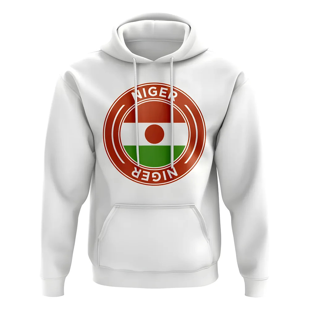 Niger Football Badge Hoodie (White) Polyester Uksoccershop Men's White Small