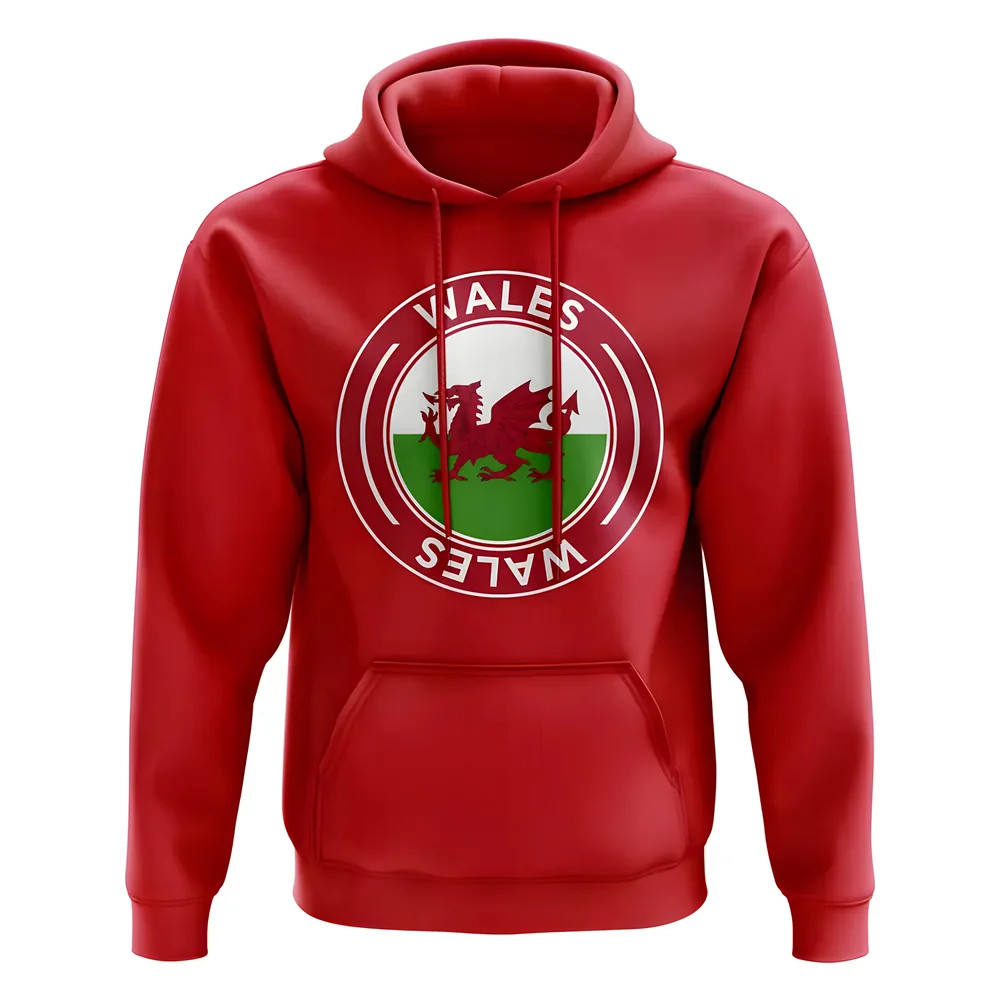 Click to view product details and reviews for Wales Football Badge Hoodie Red.
