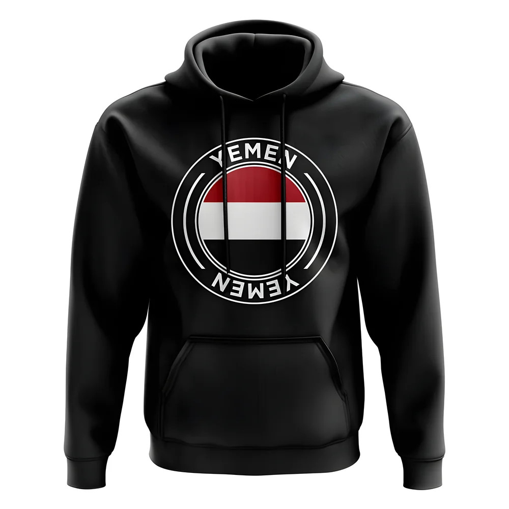 Ye Football Badge Hoodie (Black) Polyester Uksoccershop Men's Black Extra Large