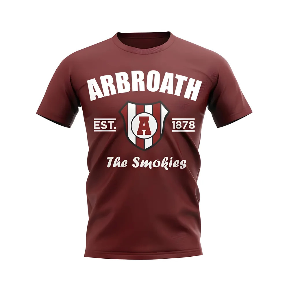 Click to view product details and reviews for Arbroath Established Football T Shirt Maroon.