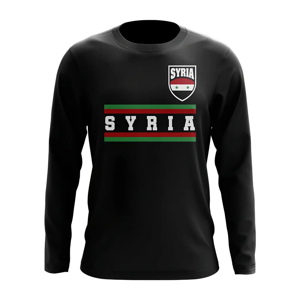 Click to view product details and reviews for Syria Core Football Country Long Sleeve T Shirt Black. Click to view product details and reviews for Syria Core Football Country Long Sleeve T Shirt Black.