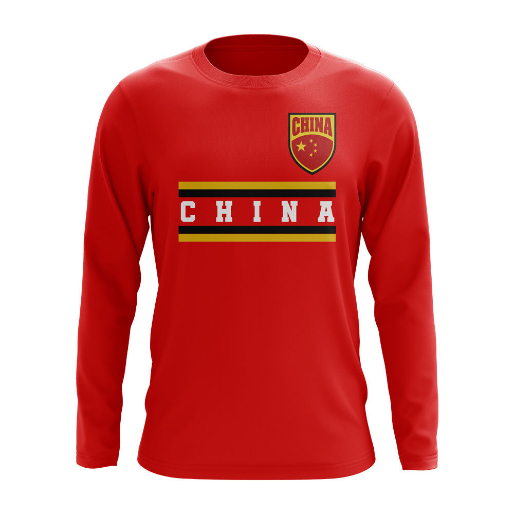 Click to view product details and reviews for China Core Football Country Long Sleeve T Shirt Red.