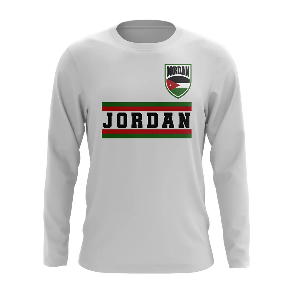 Jordan Core Football Country Long Sleeve T-Shirt (White) Polyester Uksoccershop Men's White Medium