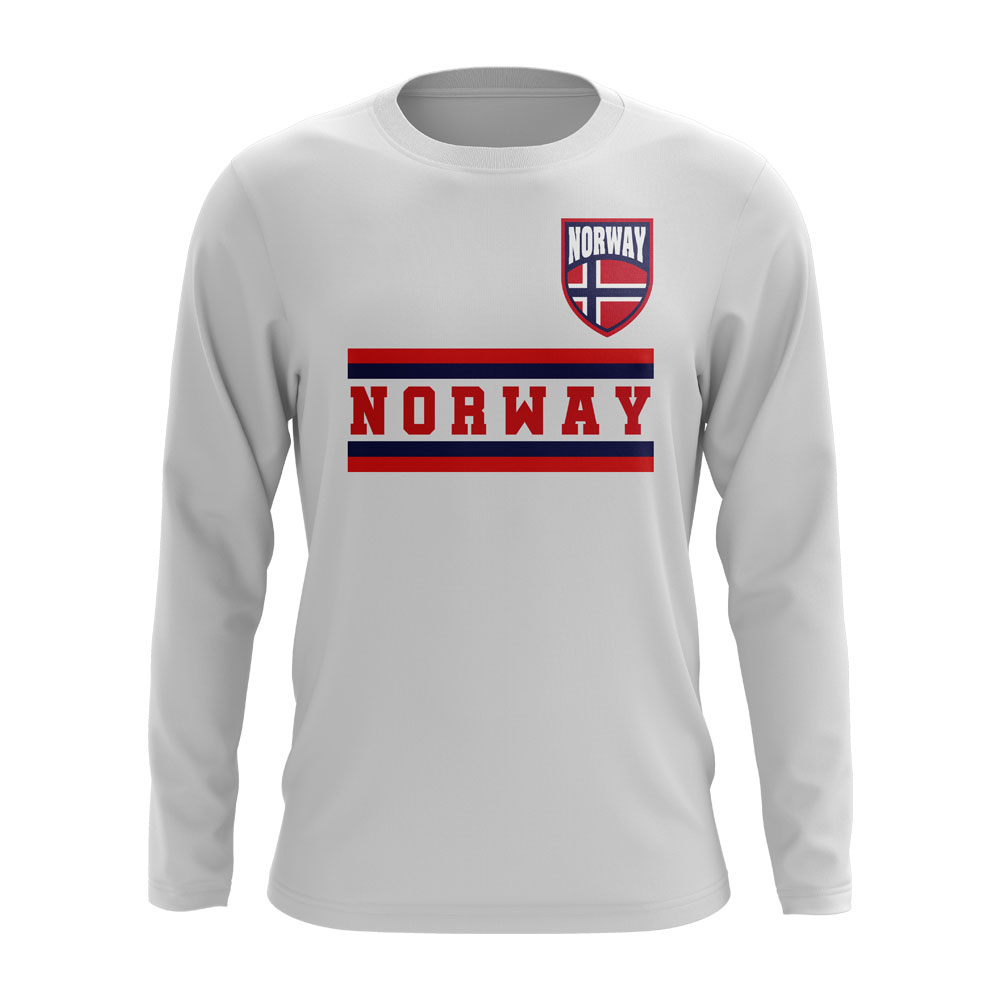 Click to view product details and reviews for Norway Core Football Country Long Sleeve T Shirt White.