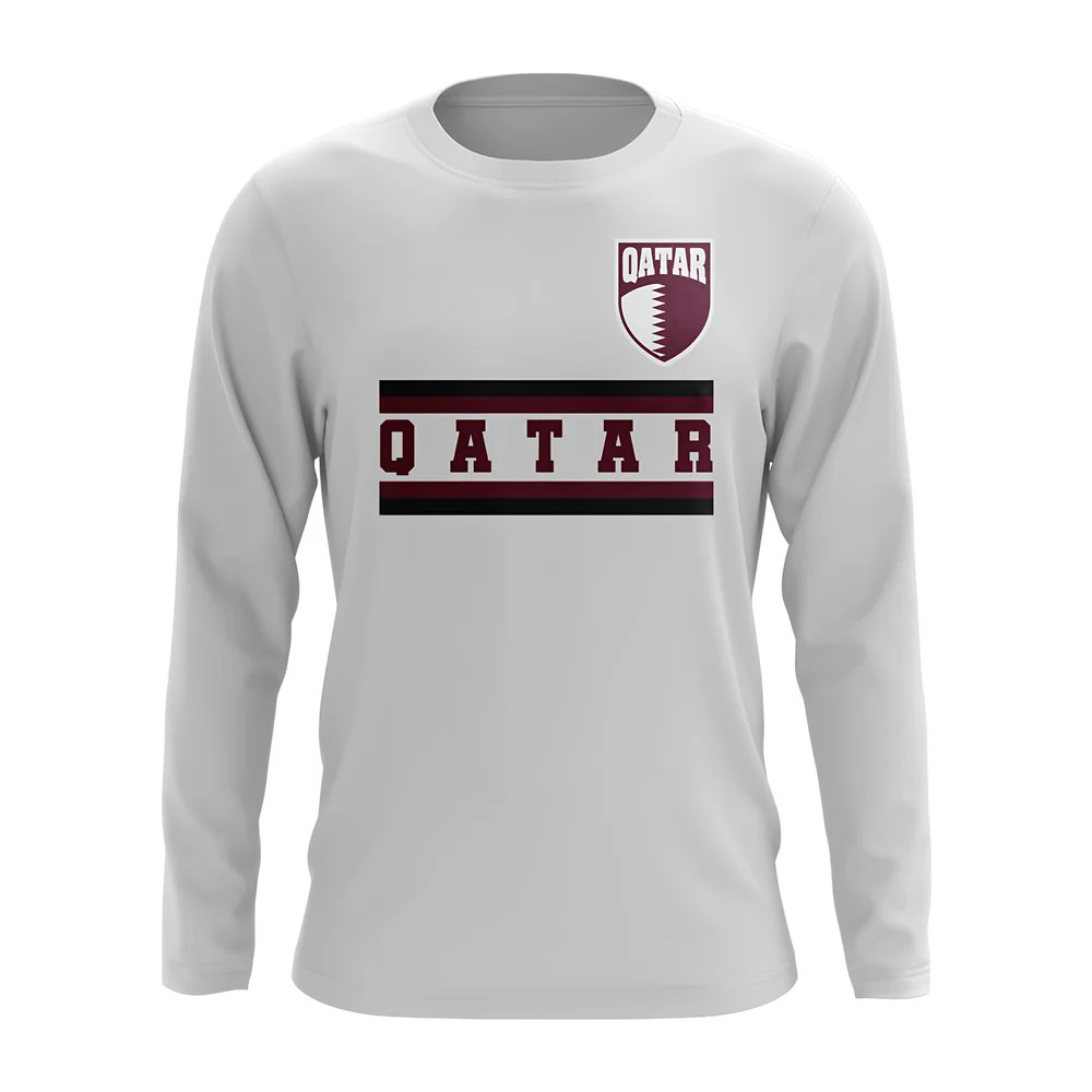 Click to view product details and reviews for Qatar Core Football Country Long Sleeve T Shirt White.