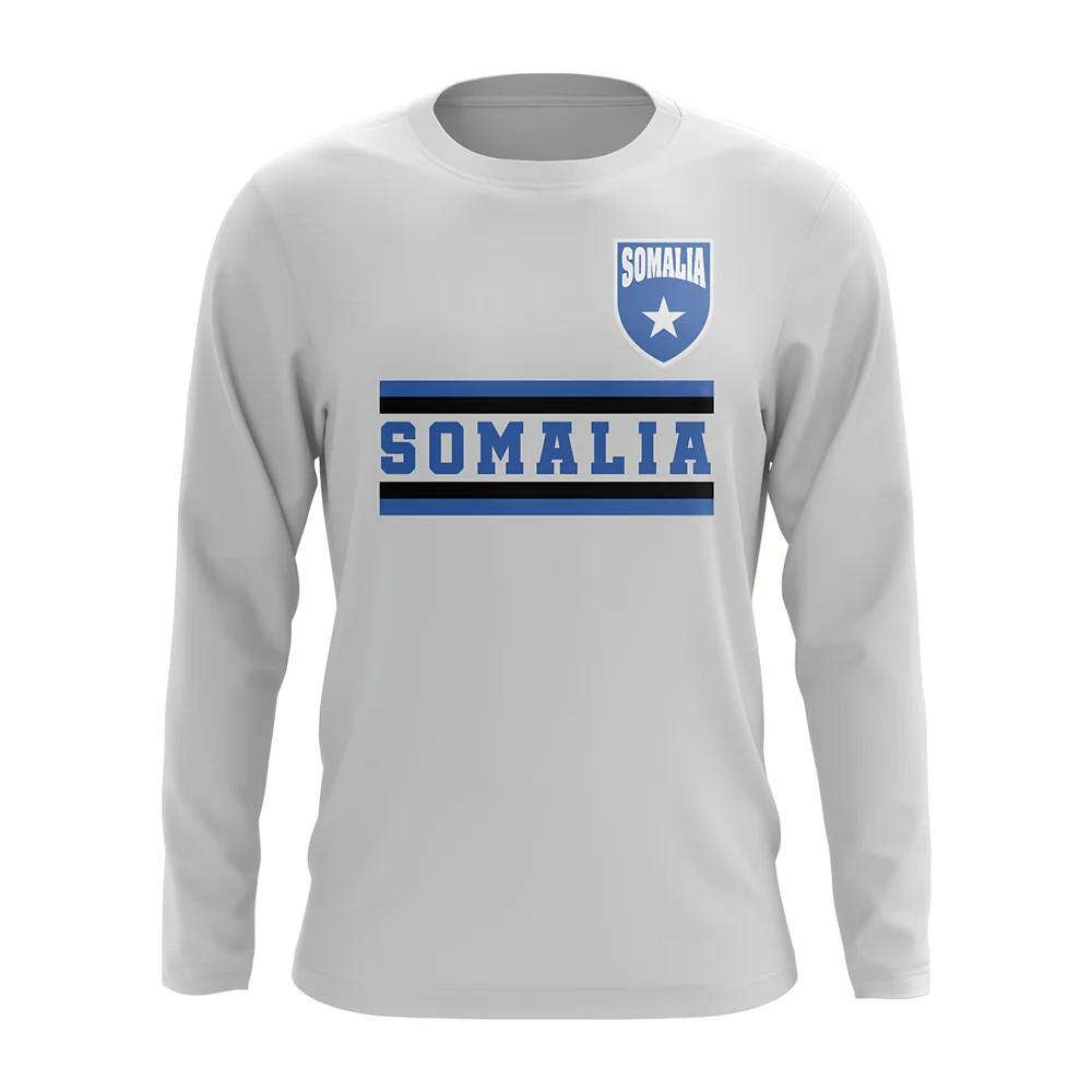 Somalia Core Football Country Long Sleeve T-Shirt (White) Polyester Uksoccershop Men's White Xxl
