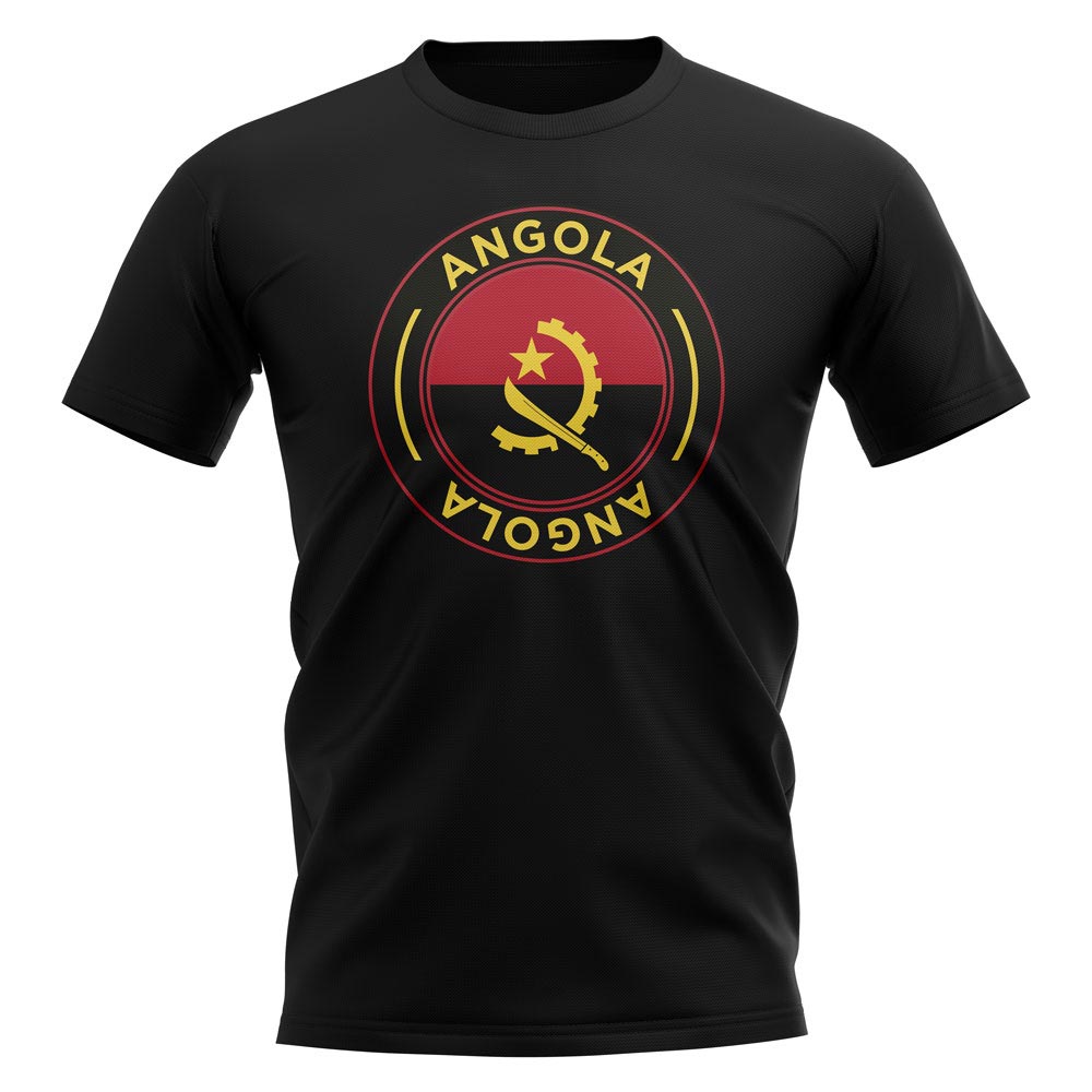 Click to view product details and reviews for Angola Football Badge T Shirt Black.