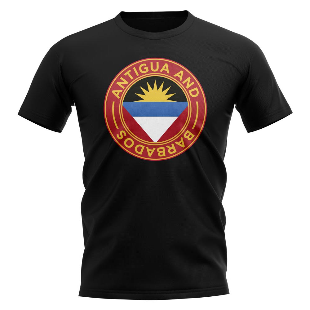 Click to view product details and reviews for Antigua And Barbados Football Badge T Shirt Black.