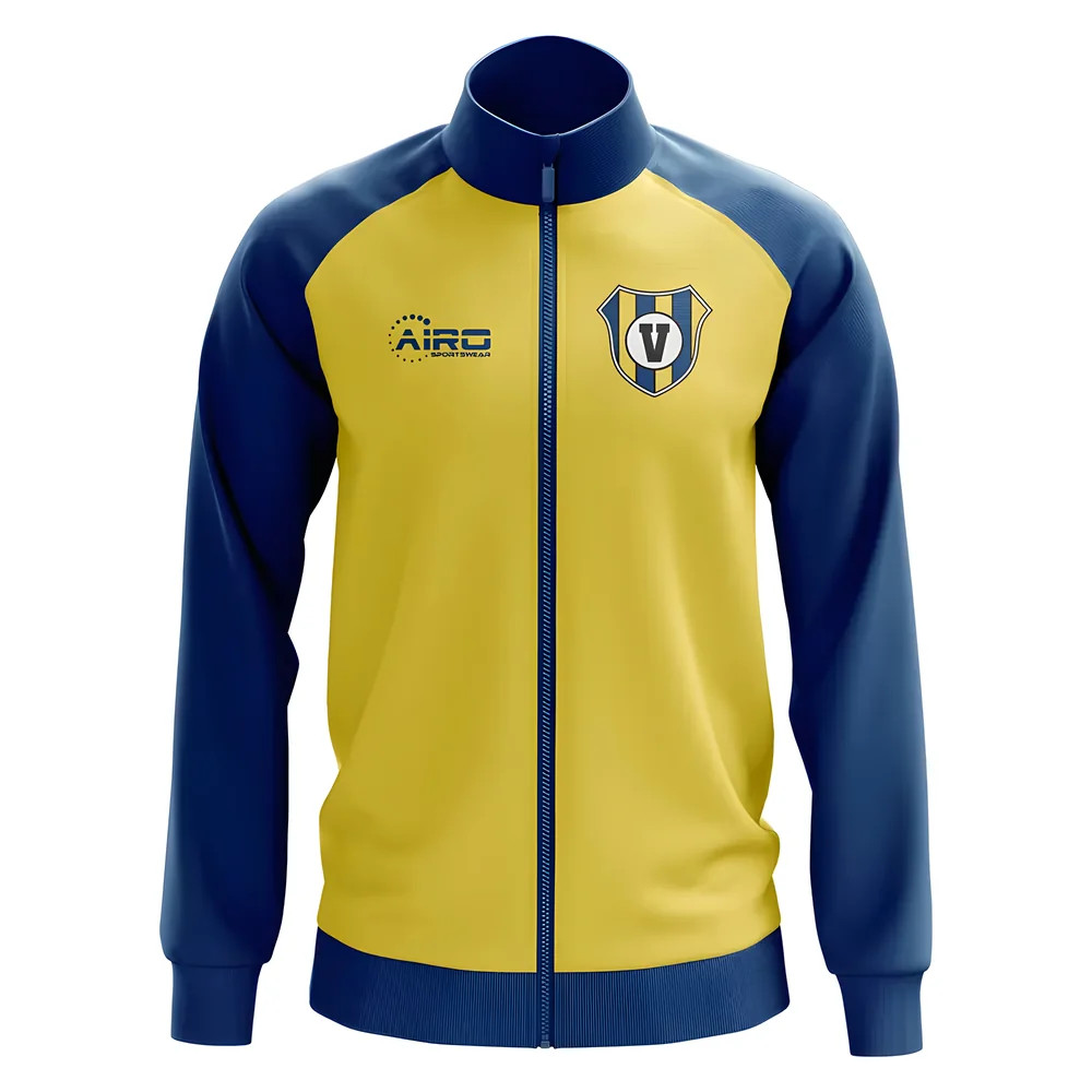 Villarreal Concept Football Track Jacket (Yellow) Polyester David Villa Made By: Airo Sportswear Men's Yellow Large