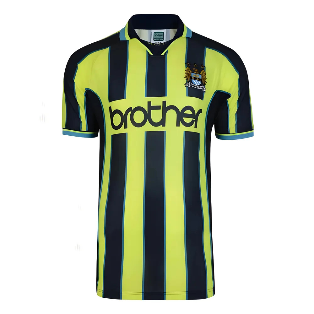 Click to view product details and reviews for Score Draw Manchester City 1999 Wembley Retro Football Shirt.