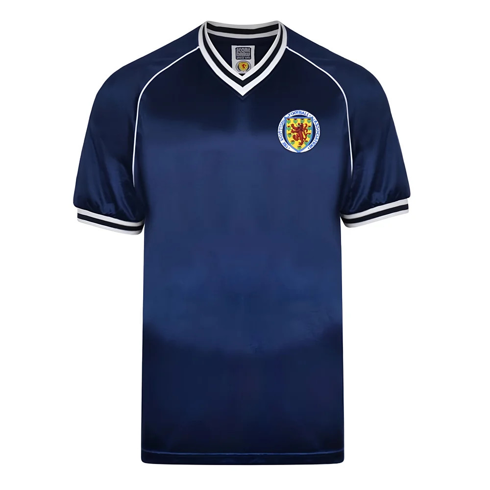 Score Draw Scotland 1982 Retro Football Shirt Polyester Men's Navy Medium