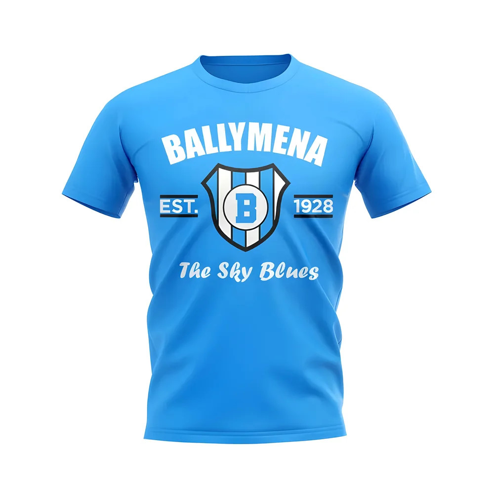 Ballya Established Football T-Shirt (Sky) Polyester Aston Villa Uksoccershop Men's Sky Small