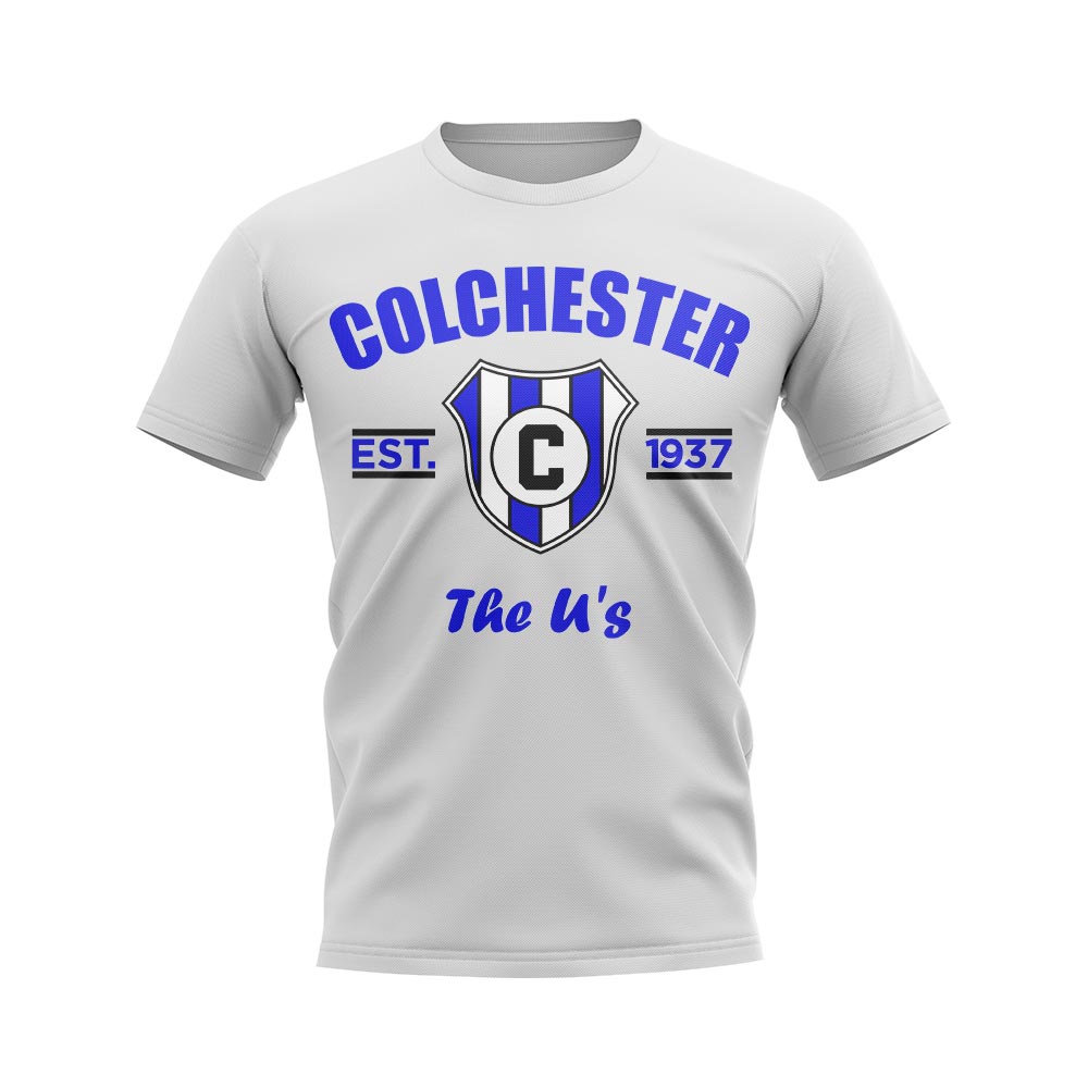Click to view product details and reviews for Colchester Established Football T Shirt White.