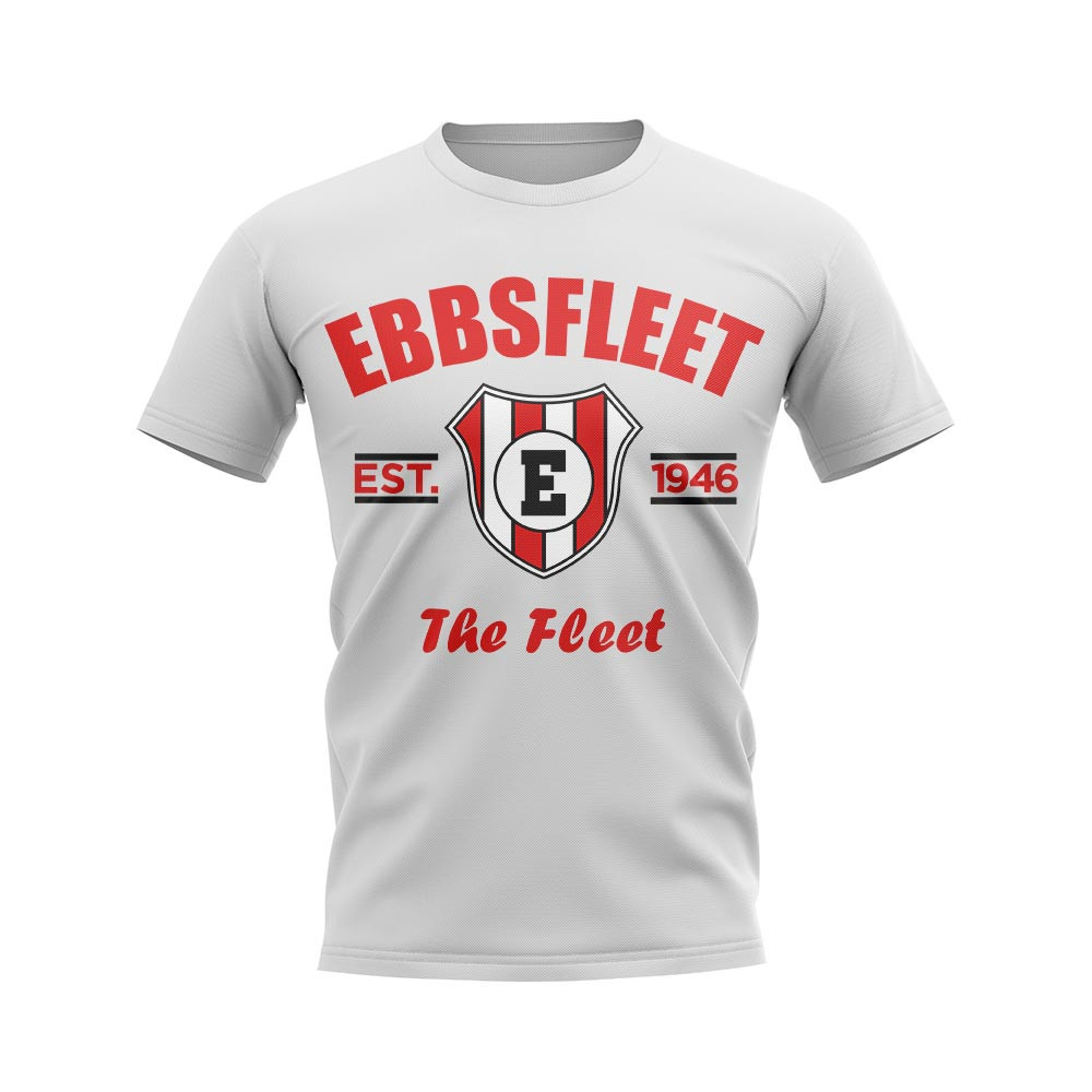 Ebbsfleet Established Football T-Shirt (White) Polyester Aston Villa Uksoccershop Men's White Medium