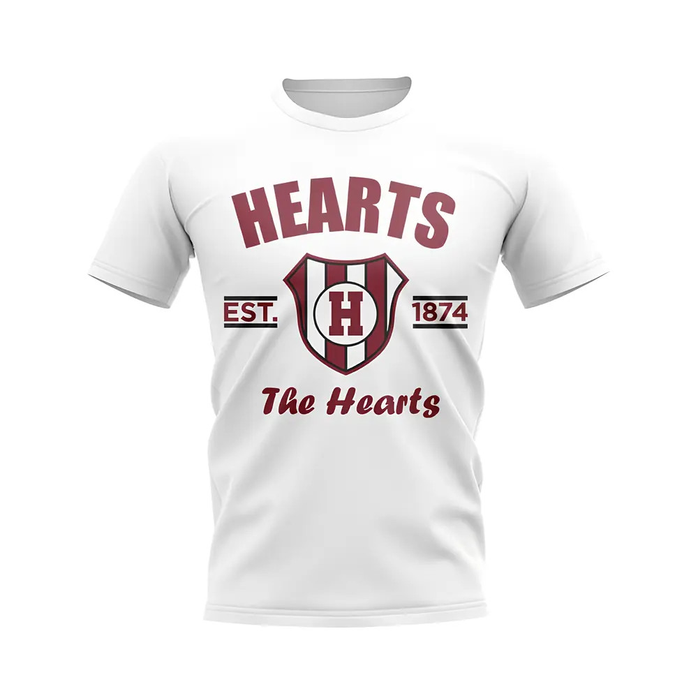 Click to view product details and reviews for Hearts Established Football T Shirt White. Click to view product details and reviews for Hearts Established Football T Shirt White.