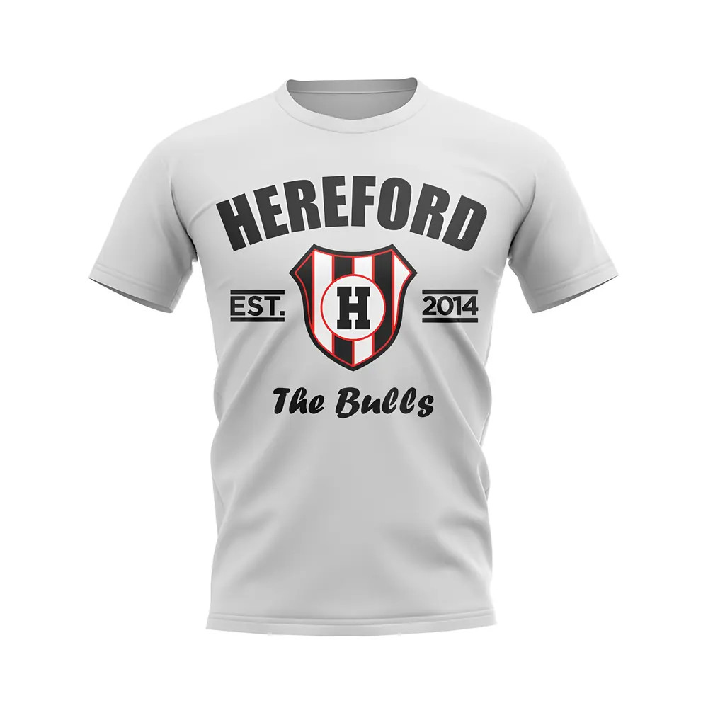 Click to view product details and reviews for Hereford Established Football T Shirt White.