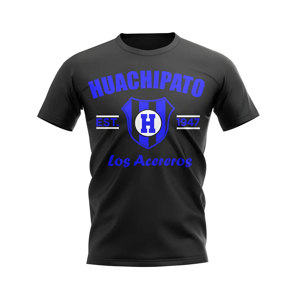 Huachipato Established Football T-Shirt (Black) Polyester Alexandre Pato Aston Villa Uksoccershop Men's Black Medium