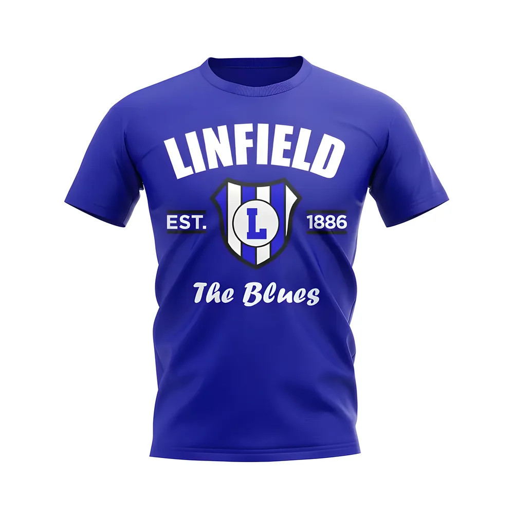 Click to view product details and reviews for Linfield Established Football T Shirt Blue.