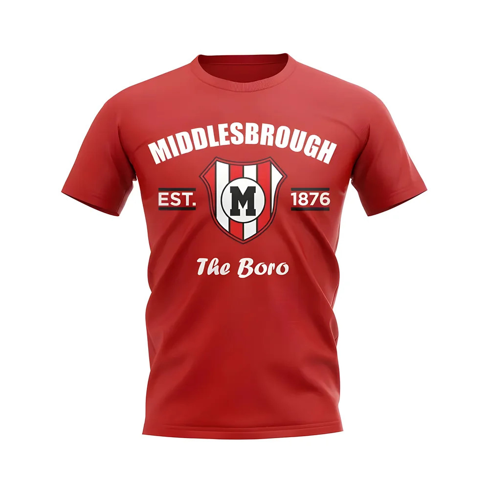 Click to view product details and reviews for Middlesbrough Established Football T Shirt Red. Click to view product details and reviews for Middlesbrough Established Football T Shirt Red.