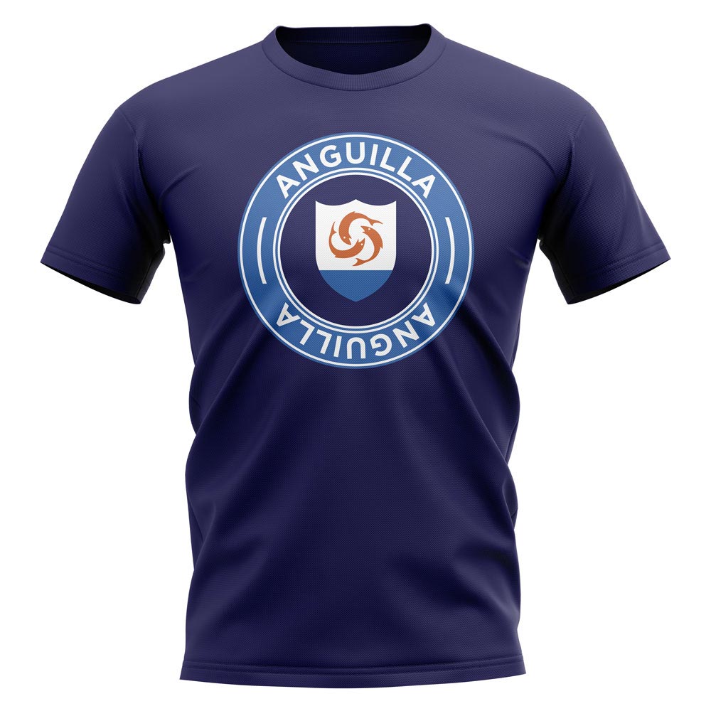 Click to view product details and reviews for Anguilla Football Badge T Shirt Navy.