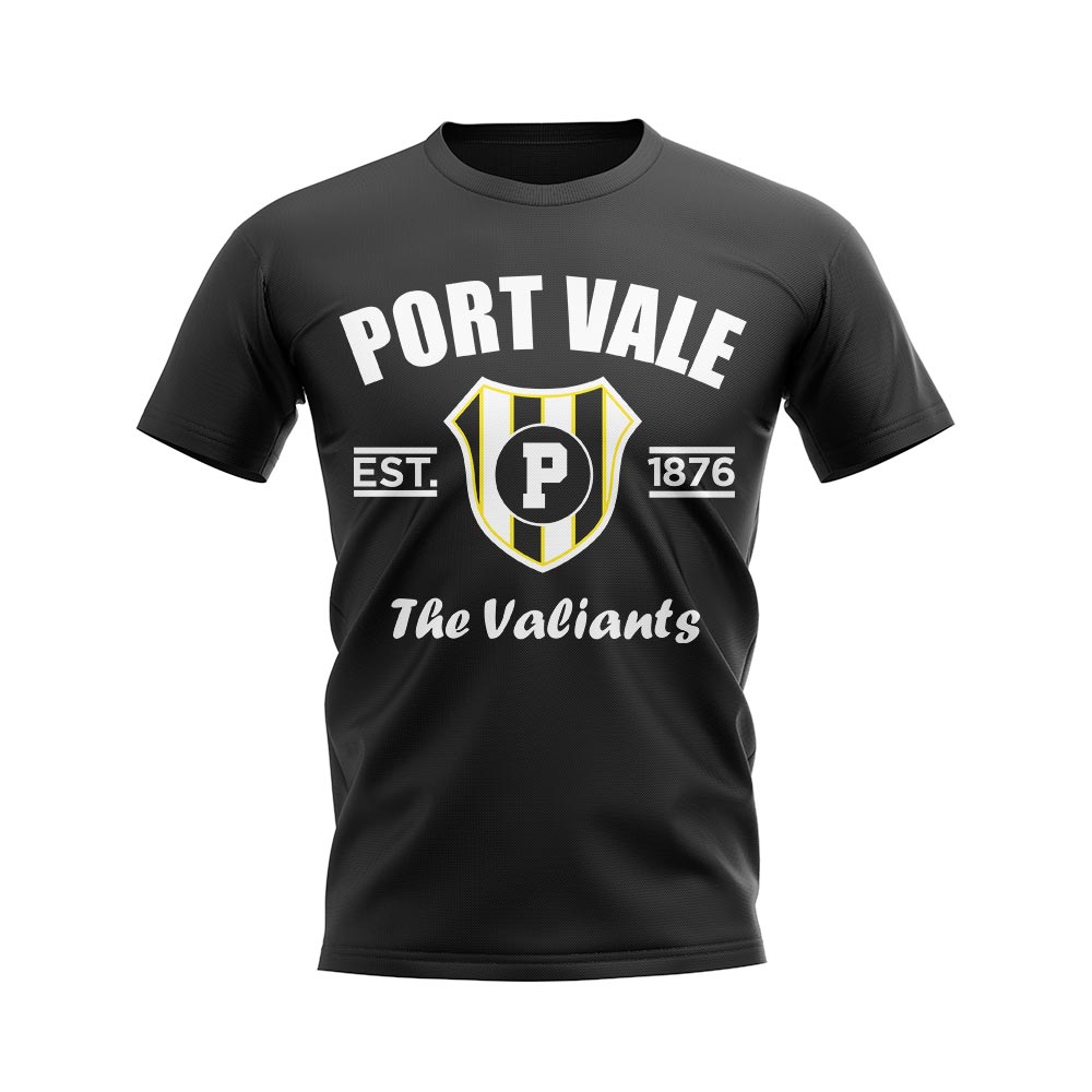 Click to view product details and reviews for Port Vale Established Football T Shirt Black. Click to view product details and reviews for Port Vale Established Football T Shirt Black.