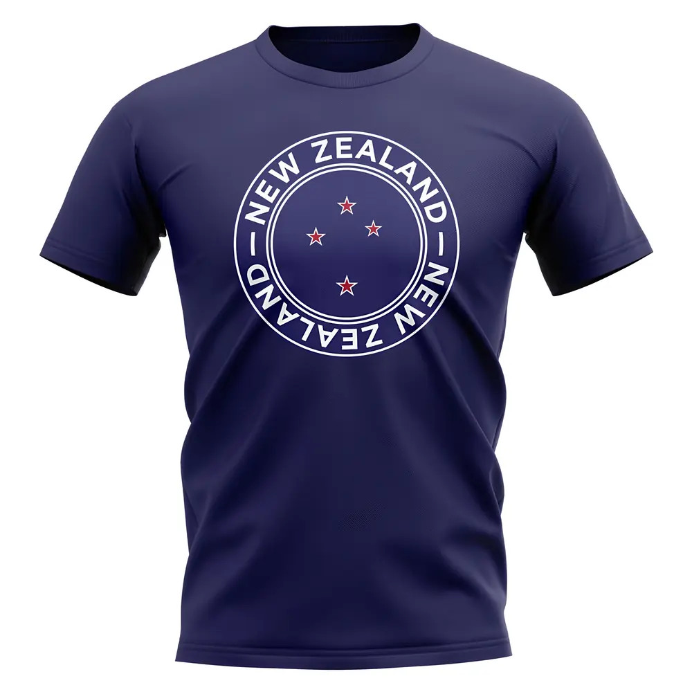 Click to view product details and reviews for New Zealand Football Badge T Shirt Navy.