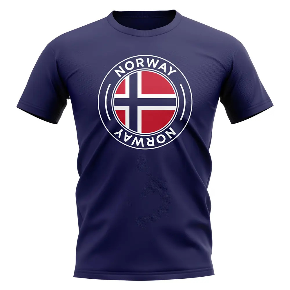 Click to view product details and reviews for Norway Football Badge T Shirt Navy.