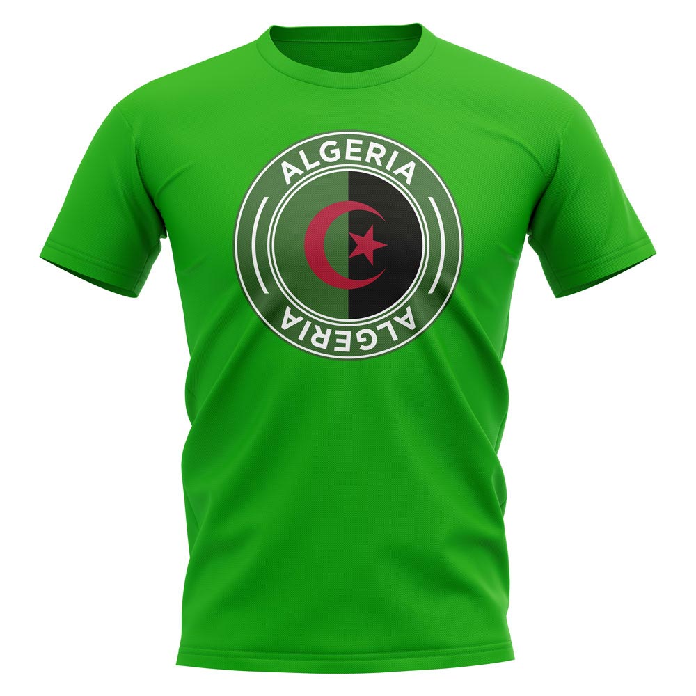 Click to view product details and reviews for Algeria Football Badge T Shirt Green.